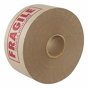 Băng keo giấy nâu Kraft thấm nước có chữ cảnh báo IPG Fragile Tape