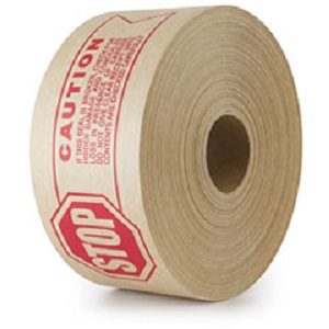 Băng keo giấy nâu Kraft thấm nước có chữ cảnh báo IPG CENTRAL Stop Caution Tape